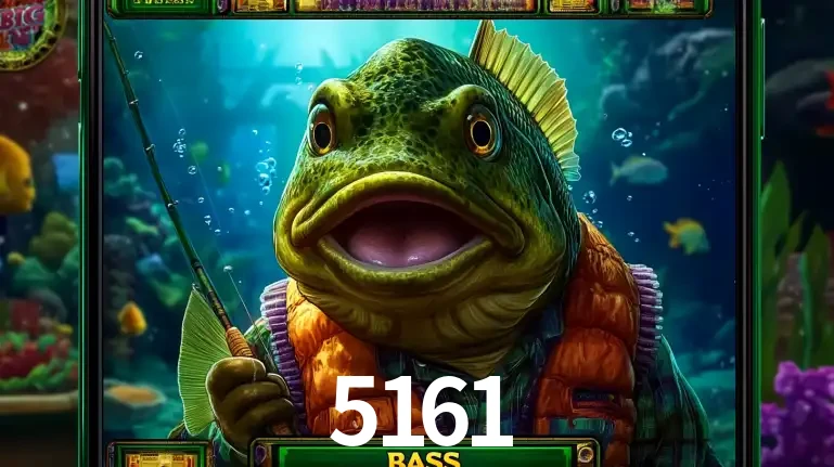 Personagem de peixe pescador do popular jogo de slot com tema de pescaria, uma das emocionantes opções de caça-níqueis para jogar e ganhar no cassino 5161.